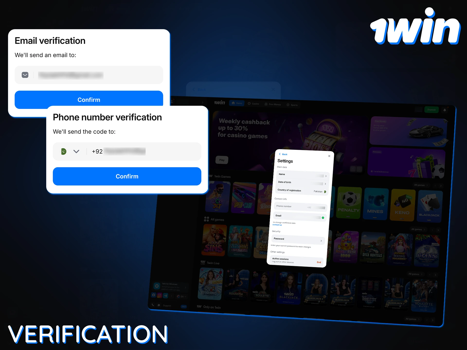 KYC verification secures your account and grants full access to 1Win.