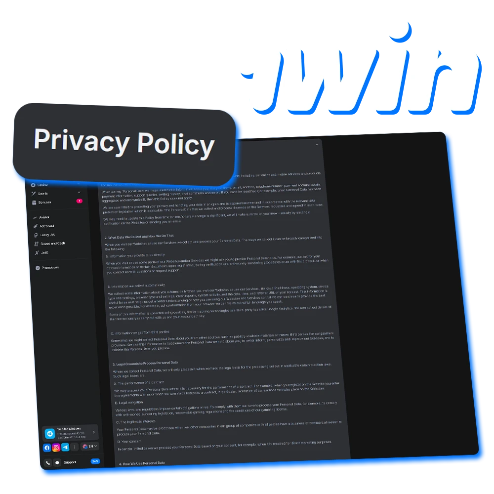 Find out about 1Win data collection and privacy policy.