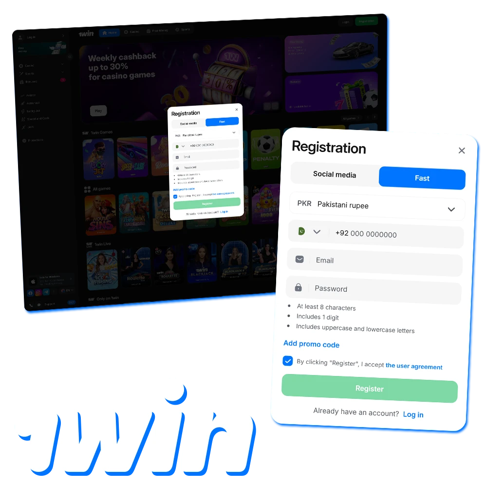 Create a 1Win account and start placing bets.