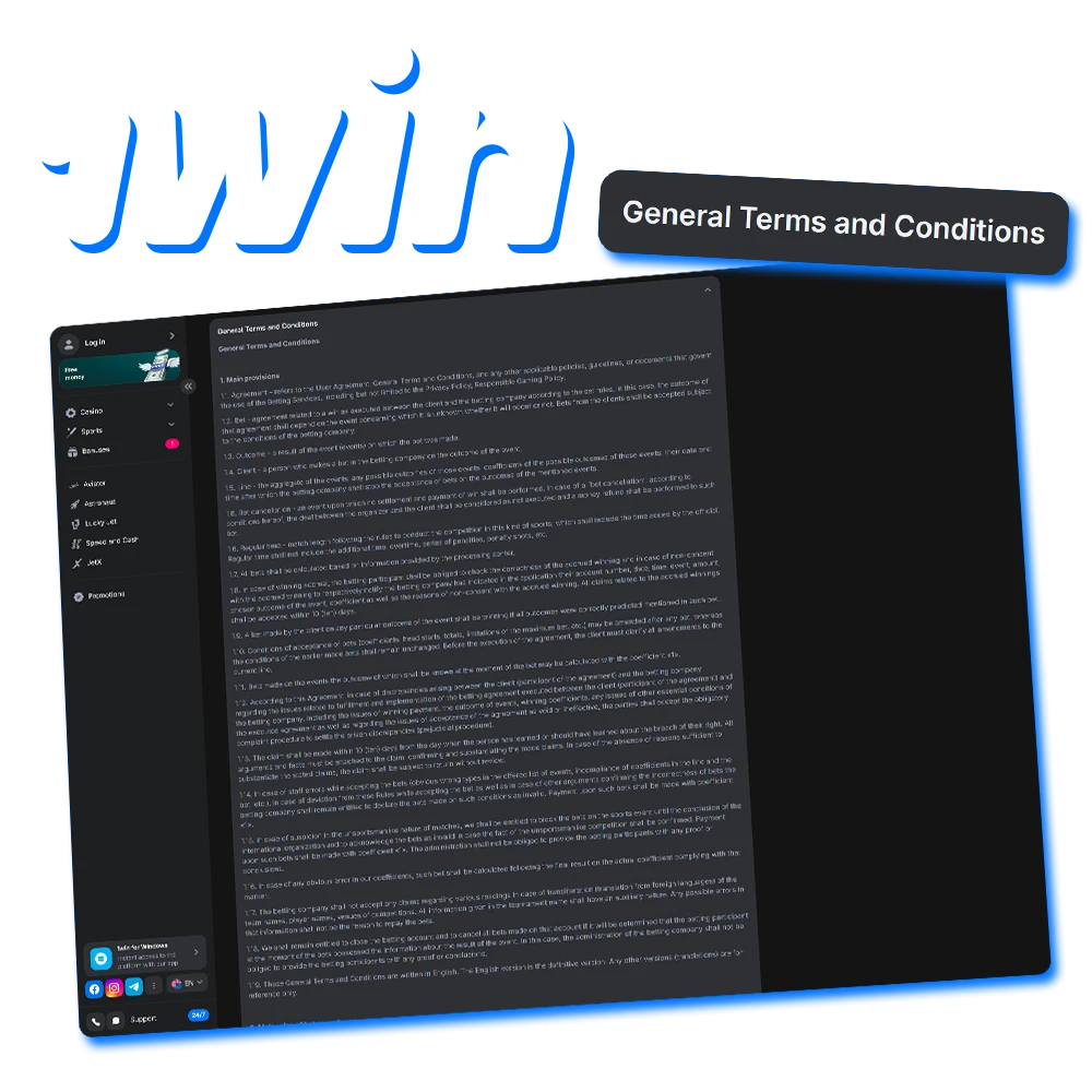 Terms and conditions ensure safe and fair play at 1Win.