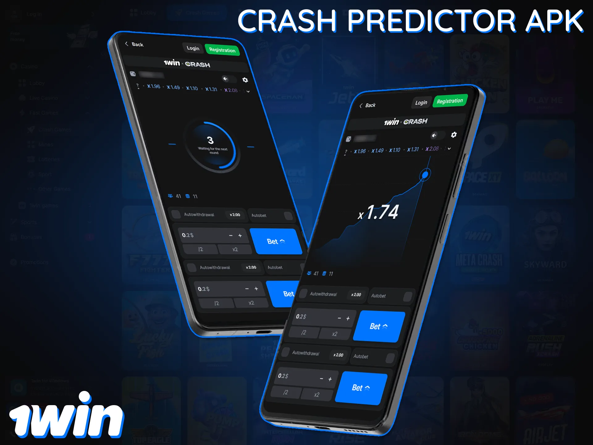 1win Crash is fair and random, so avoid all predictor scams.