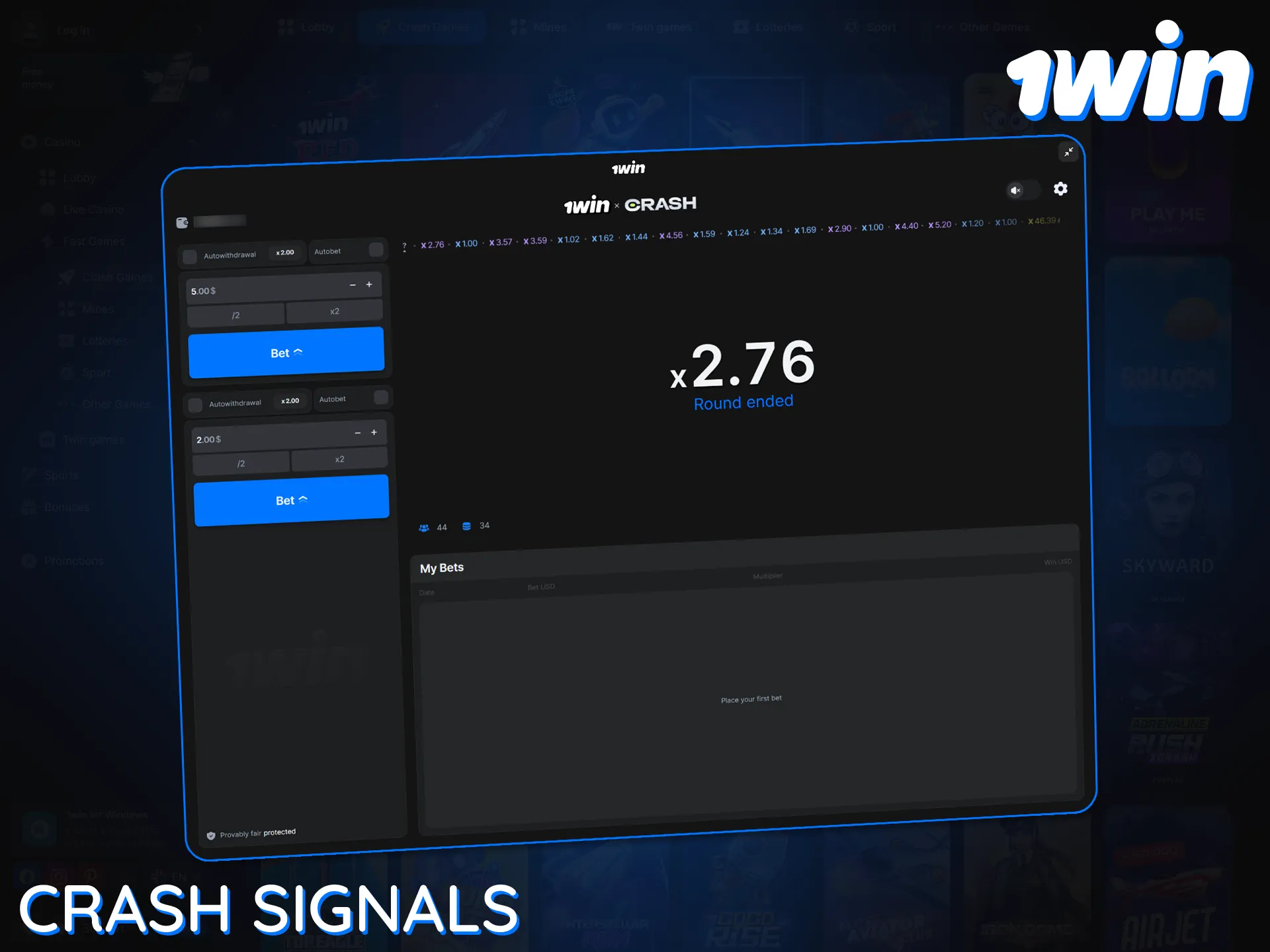 Avoid fake crash signals because the 1win algorithm is truly random and unpredictable.