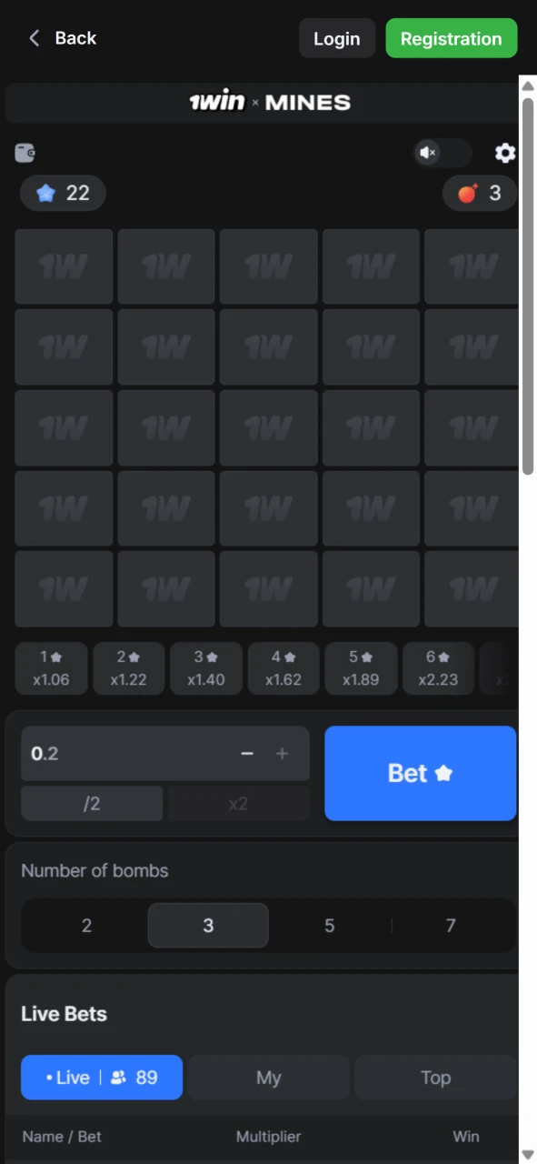 Play Mines on 1Win and enjoy strategic online betting experience.