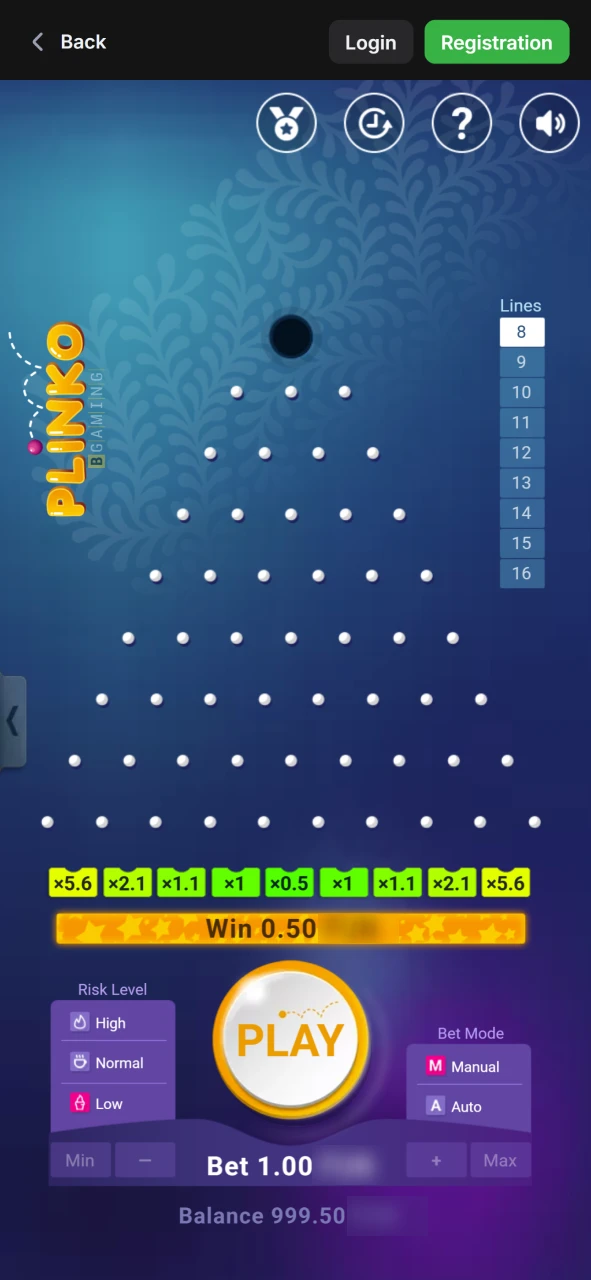 1Win in Pakistan offers big win opportunities in the Plinko challenge.