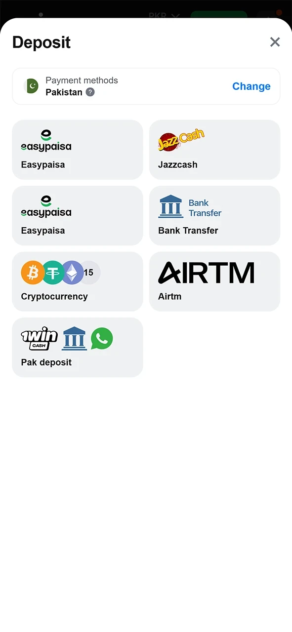 Make a deposit at 1Win Pakistan to activate your promo code instantly.