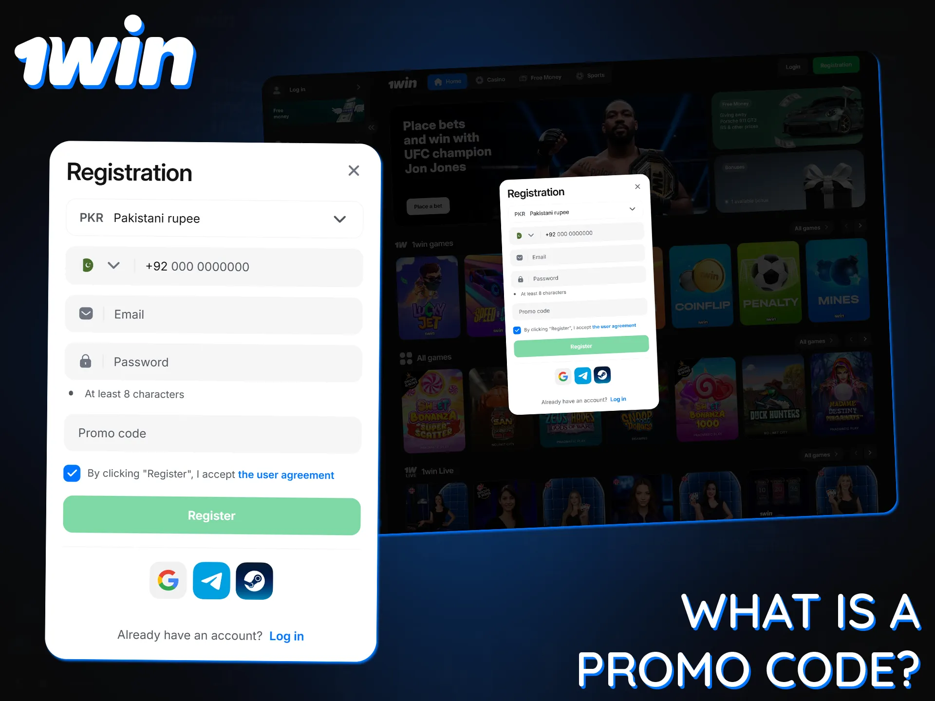 Promo codes unlock exclusive offers like bigger bonuses and special rewards for new 1win users.